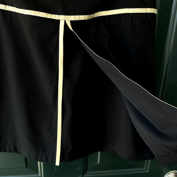 Lady Hagen Sz 12 Black Poly Spandex Golf Skort w/ Gold Ribbon Trim Pickleball - Picture 2 of 7